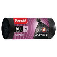 Мешки для мусора PACLAN "Standard", 60 л, 60х72 см, 20 шт., черные
