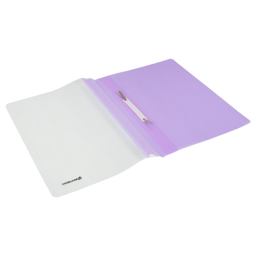 Скоросшиватель пластиковый BRAUBERG "Pastel", А4, 130/180 мкм, цвет лиловый фото 10
