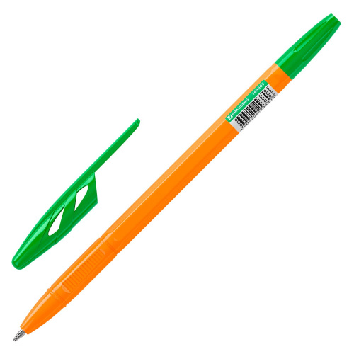 Ручка шариковая BRAUBERG "ULTRA ORANGE",  узел 0,7 мм, зеленая фото 9
