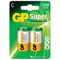 Батарейки GP Super, С, алкалиновые, 2 шт., блистер