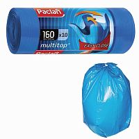 Мешки для мусора PACLAN "Multitop", 160 л, с ушками, синие