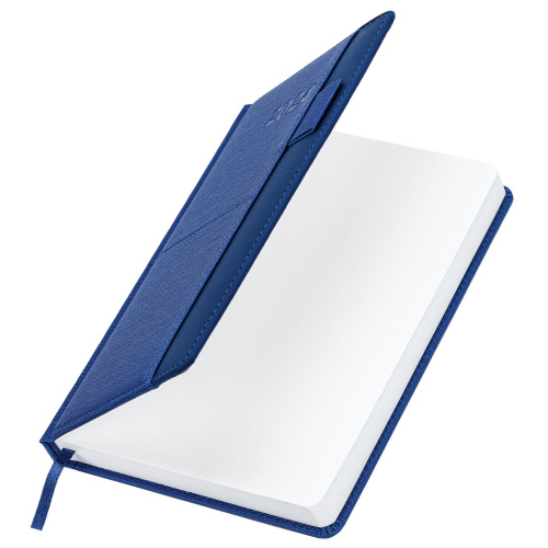 Ежедневник датированный 2024 А5 138х213 мм BRAUBERG "Pocket", под кожу, карман, держатель для ручки, синий, 114989 фото 6