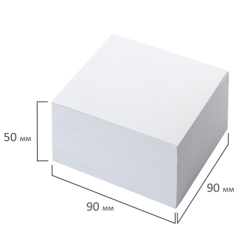 Блок для записей ОФИСМАГ, непроклеенный, куб 9х9х5 см, белизна 95-98%, белый фото 3
