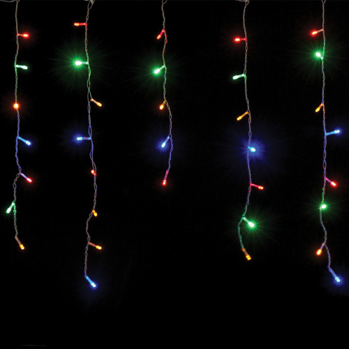 Электрогирлянда светодиодная ЗОЛОТАЯ СКАЗКА "Бахрома", 100 ламп, 2х0,5 м, многоцветная фото 7