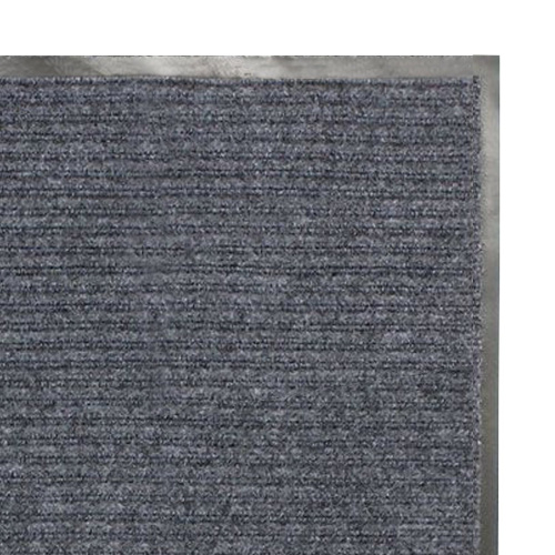 Коврик входной ворсовый влаго-грязезащитный LAIMA, 120х150 см, ребристый, толщина 7 мм, серый фото 3