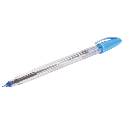Ручка шариковая масляная BRAUBERG "Ice", корпус прозрачный, узел 0,6 мм, линия письма 0,3 мм, синяя фото 4