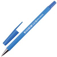 Ручка шариковая BRAUBERG "Capital blue", корпус soft-touch, линия письма 0,35 мм, синяя