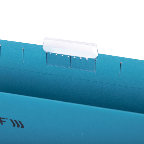 Подвесные папки STAFF, А4/Foolscap (404х240мм) до 80 л., 10 шт., синие, картон фото 5