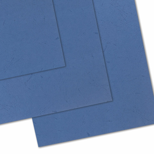 Обложки картонные для переплета BRAUBERG, А3, 100 шт., тиснение под кожу, 230 г/м2, синие фото 7
