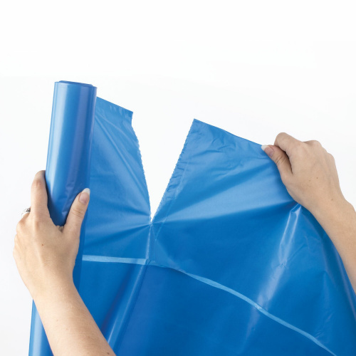 Мешки для раздельного сбора мусора LAIMA, 70х108 см, 120 л, синие, 10 шт., ПВД 38 мкм фото 7