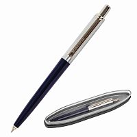 Ручка подарочная шариковая BRAUBERG "Soprano", корпус серебристый, линия письма 0,5 мм, синяя