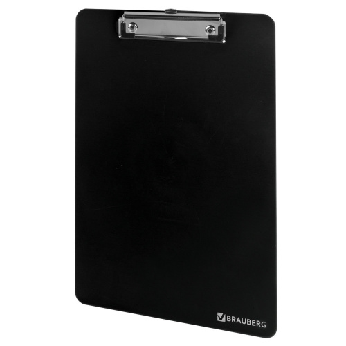 Доска-планшет BRAUBERG "SOLID", А4, 2 мм, с прижимом, пластик, черная