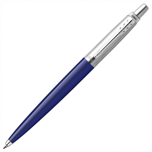 Ручка шариковая PARKER "Jotter Orig Blue", корпус синий, детали нержавеющая сталь, синяя