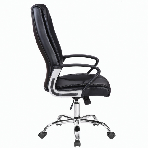 Кресло офисное BRABIX "Forward EX-570", хром, экокожа, черное фото 3
