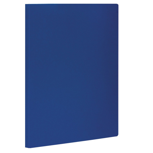 Папка с боковым металлическим прижимом STAFF, до 100 листов, синяя