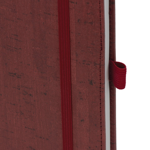 Ежедневник недатированный BRAUBERG "Wood", А5, 138x213 мм, кожзам, резинка, 136 л., бордовый фото 3