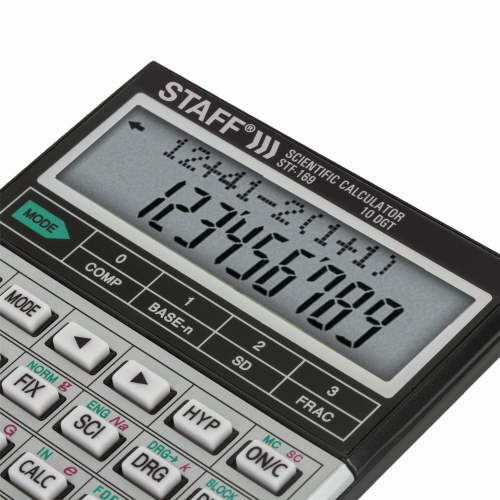 Калькулятор инженерный двухстрочный STAFF STF-169, 143х78 мм, 242 функции, 10+2 разрядов фото 6