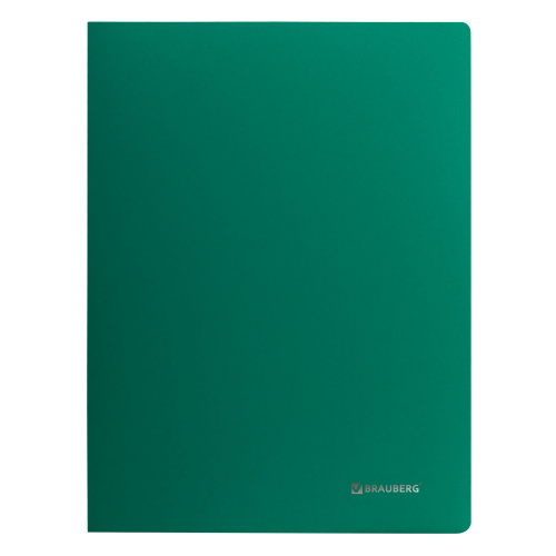 Папка с пластиковым скоросшивателем BRAUBERG "Office", до 100 листов, 0,5 мм, зеленая фото 5