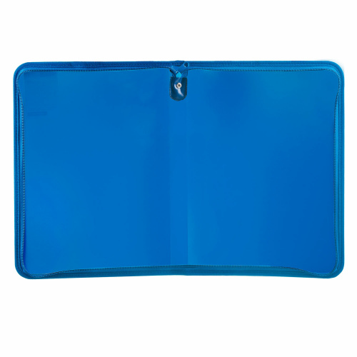Папка для документов и тетрадей на молнии пластиковая BRAUBERG А4, 320х230 мм, синяя, 271715 фото 6