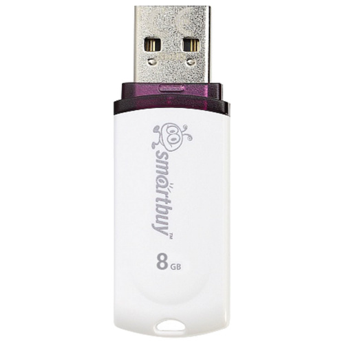 Флеш-диск SMARTBUY Paean, 8 GB, USB 2.0, белый фото 3