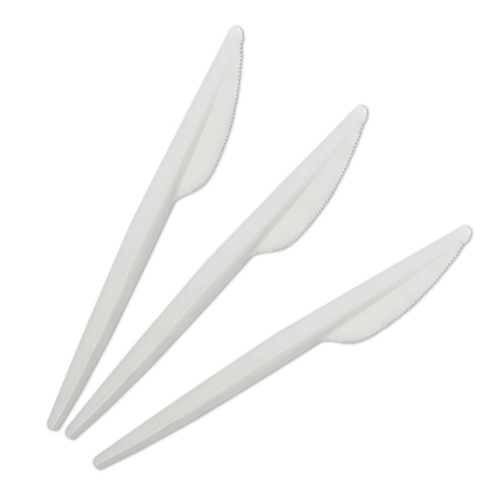 Одноразовые ножи LAIMA "СТАНДАРТ", 165 мм, 100 шт., пластиковые, белые фото 4