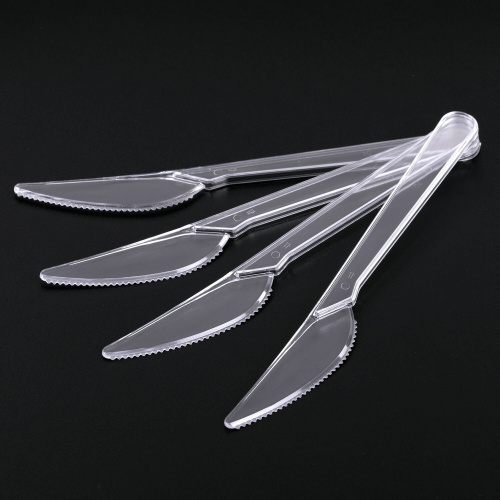 Нож одноразовый пластиковый БЕЛЫЙ АИСТ ЭТАЛОН, 180 мм, 50 шт., прозрачный фото 9