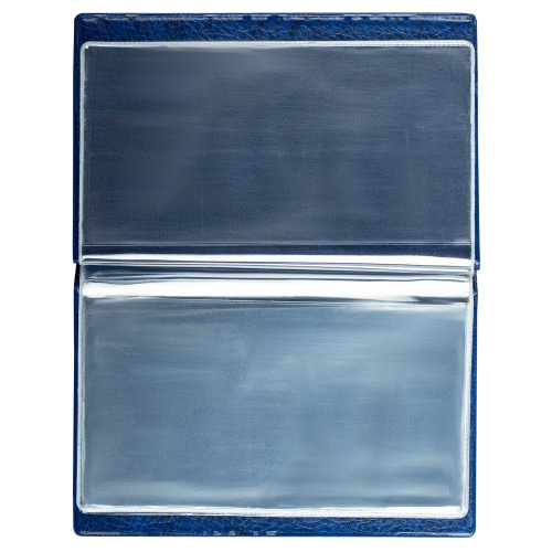 Альбом нумизмата STAFF, для 24 купюр, 125х185 мм, ПВХ, синий фото 3
