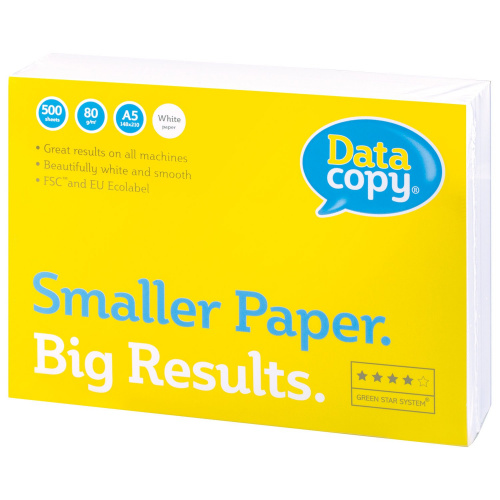 Бумага для офисной техники "Data Copy", А5, марка A+, 500 л., 80 г/м², белизна 170 % CIE фото 2