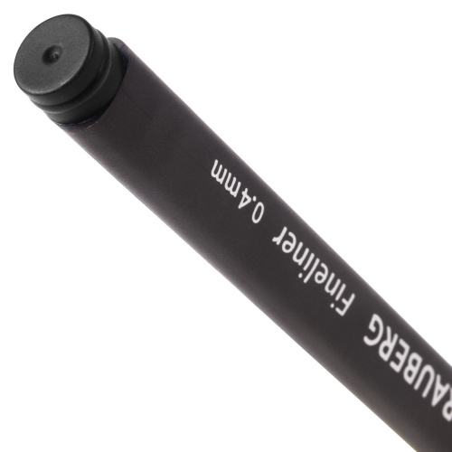 Ручка капиллярная (линер) BRAUBERG "Carbon", трехгранная, линия письма 0,4 мм, черная фото 3