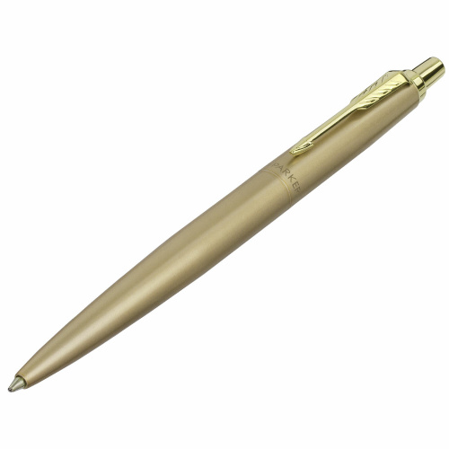 Ручка шариковая PARKER "Jotter XL Monochrome Gold GT", корпус золотой, нержавеющая сталь, синяя фото 8