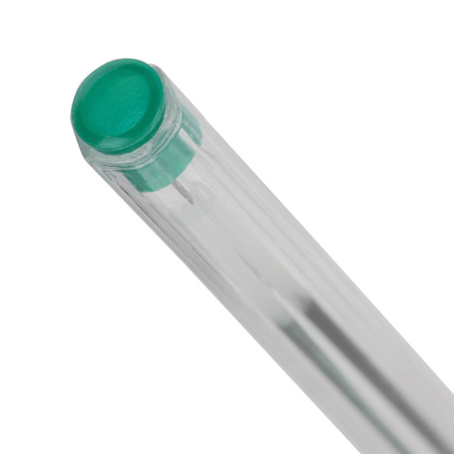 Ручка шариковая STAFF Basic Budget BP-02, длина корпуса 13,5 см, линия письма 0,5 мм, зеленая фото 7