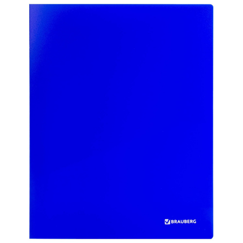 Папка с металлич скоросшивателем и внутренним карманом BRAUBERG "Neon", 16 мм, до 100 л, синяя фото 2