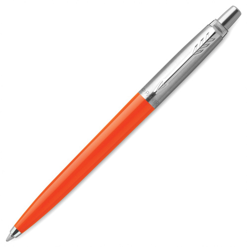 Ручка шариковая PARKER "Jotter Orig Orange", корпус оранжевый, детали хром, блистер, синяя фото 8