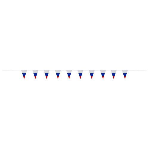 Гирлянда из флагов России BRAUBERG, длина 5 м, 20х30 см, 10 треугольн. флажков фото 6