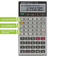 Калькулятор инженерный двухстрочный STAFF STF-169, 143х78 мм, 242 функции, 10+2 разрядов
