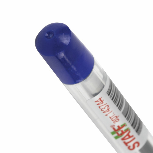 Ручка шариковая масляная с грипом STAFF "Basic OBP-11", линия письма 0,5 мм, синяя фото 6