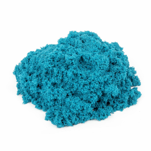 Песок для лепки кинетический BRAUBERG KIDS, синий, 500 г, 2 формочки, ведерко фото 4