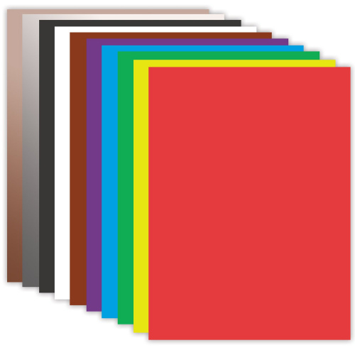 Картон цветной BRAUBERG "Маяк", А4, глянцевый, 10 листов 10 цветов, в папке фото 3