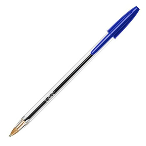 Ручки шариковые BIC "Cristal Original", 10 шт., узел 1 мм, линия письма 0,32 мм, пакет, синие фото 3