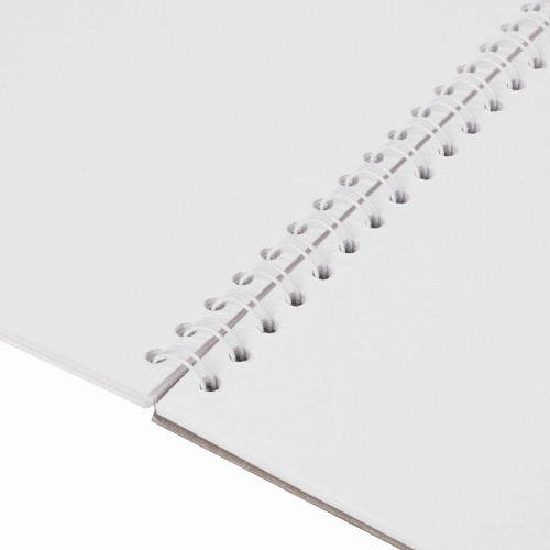 Скетчбук BRAUBERG, акварельная белая бумага 200г/м ГОЗНАК, 205х290мм, 20л, гребень подложка фото 5