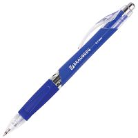 Ручка шариковая автоматическая с грипом BRAUBERG "Rave", корпус синий, узел 0,7 мм, синяя