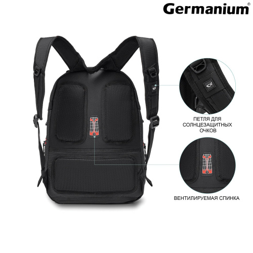 Рюкзак GERMANIUM "S-03", 46х32х26 см, универсальный, с отделением для ноутбука, черный фото 4
