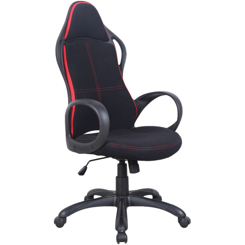 Кресло офисное BRABIX PREMIUM "Force EX-516", ткань, черное/вставки красные