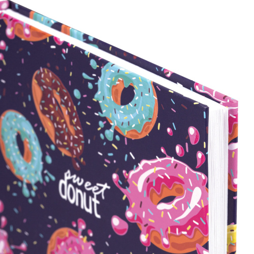 Блокнот BRAUBERG KIDS "Donuts", А5, 134х206 мм, 80 л., твёрдый, клетка, выборочный лак фото 6