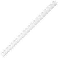 Пружины пластиковые для переплета ОФИСМАГ, 100 штук, 16 мм, для сшивания 101-120 листов, белые