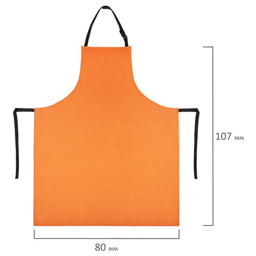 Фартук защитный из винилискожи ГРАНДМАСТЕР, объем груди 104-112, рост 164-176, оранжевый фото 8