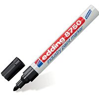 Маркер-краска лаковый (paint marker) EDDING , 2-4 мм, круглый наконечник, алюминиевый корпус, черный