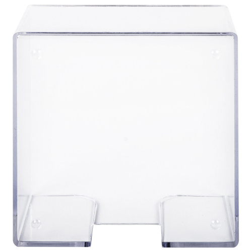 Подставка для бумажного блока BRAUBERG CLASSIC, 90х90х50 мм, прозрачная, пластиковая фото 5