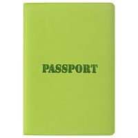 Обложка для паспорта STAFF "ПАСПОРТ", мягкий полиуретан, салатовая