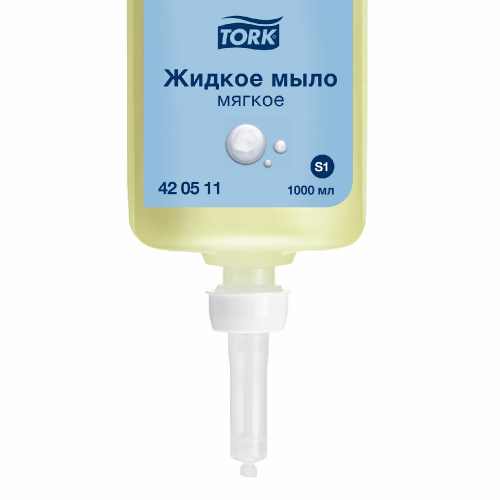 Картридж с жидким мылом одноразовый TORK (Система S1) Advanced, 1л, мягкое, 420511 фото 3